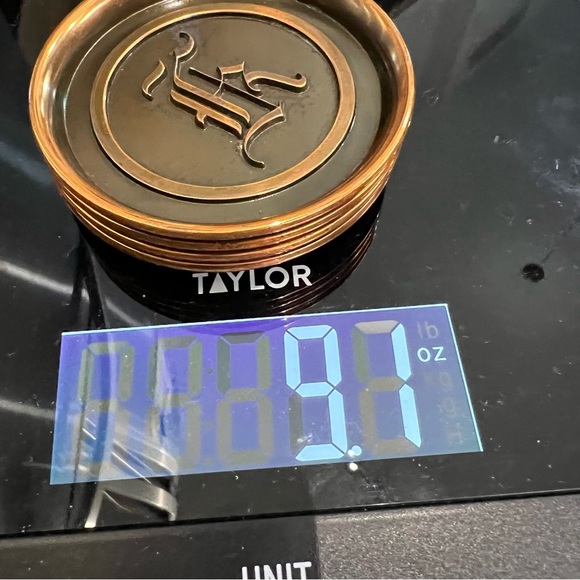 4 Vintage L.E. Mason Co. Bronzed Solid Copper Coaster/Ashtrays - Boston, Mass. - Picture 6 of 6